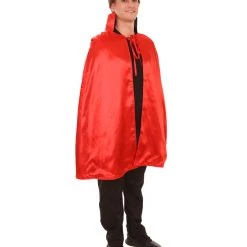 HPO Adult Men's Reversible Vampire Cape Costume | Multiple Color Options Halloween Costume