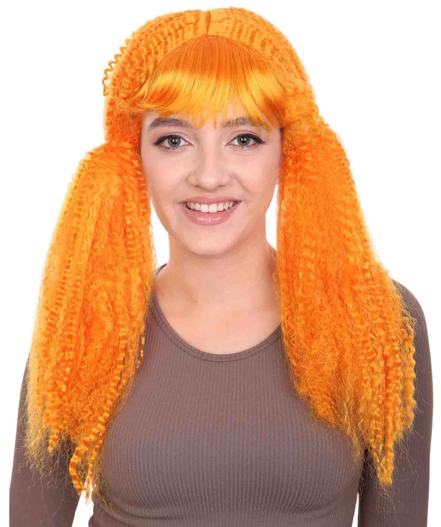 HPO Long Curly Cosplay Womens Wig | Premium Breathable Capless Cap Women's