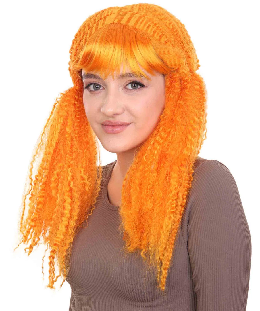 HPO Long Curly Cosplay Womens Wig | Premium Breathable Capless Cap Women's