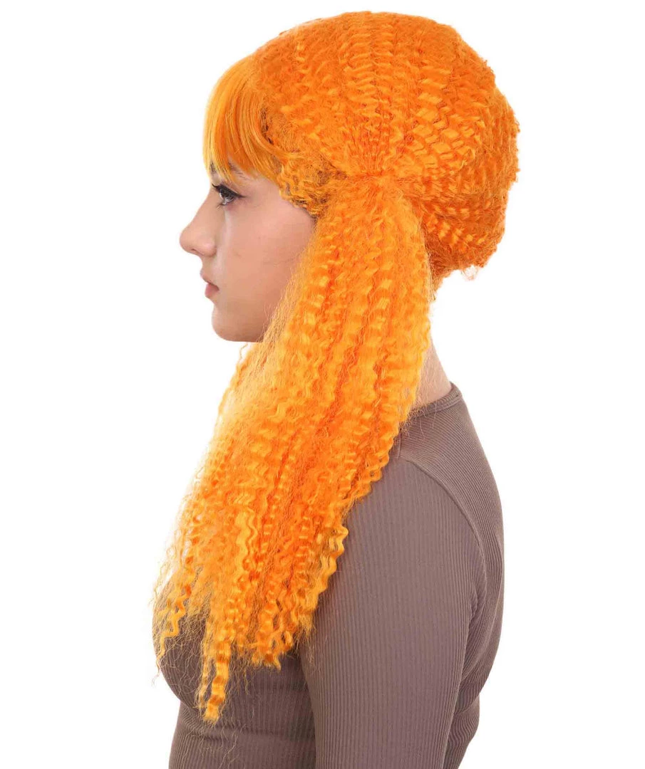 HPO Long Curly Cosplay Womens Wig | Premium Breathable Capless Cap Women's