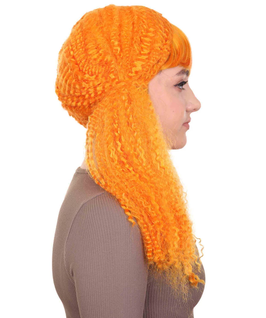 HPO Long Curly Cosplay Womens Wig | Premium Breathable Capless Cap Women's