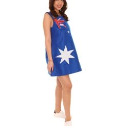 FLAGWIGS Adult Women's Australia Flag Trolls Dress Sport Costume | Patriotic Cosplay Costume