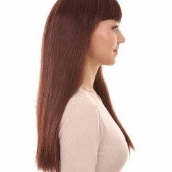HPO Womens Long Bob Wig | Brown Bob Wigs | Premium Breathable Capless Cap Women's