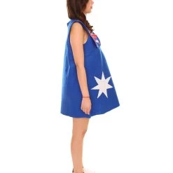 FLAGWIGS Adult Women's Australia Flag Trolls Dress Sport Costume | Patriotic Cosplay Costume
