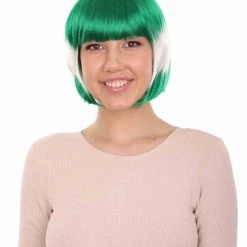 FLAGWIGS Women Patriotic Saudi Arabia Flag Bob Wig | Premium Breathable Capless Cap Women's