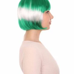 FLAGWIGS Women Patriotic Saudi Arabia Flag Bob Wig | Premium Breathable Capless Cap Women's