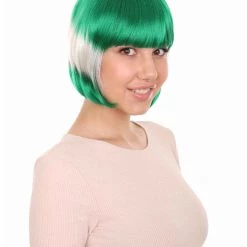 FLAGWIGS Women Patriotic Saudi Arabia Flag Bob Wig | Premium Breathable Capless Cap Women's