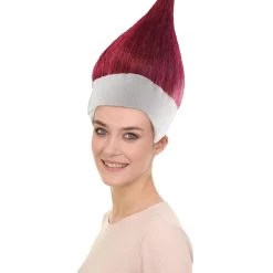 HPO Women's Velvet Red Elf Wig | Christmas Wigs | Premium Breathable Capless Cap