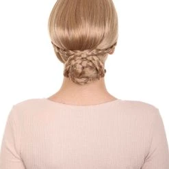 HPO Women's Womens Medieval Renaissance Wig | Elegant Princess Braided Blonde Wig | Premium Breathable Capless Cap