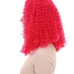 HPO Womens Animation Orange Curly Wig | Orange TV/Movie Wigs | Premium Breathable Capless Cap Women's