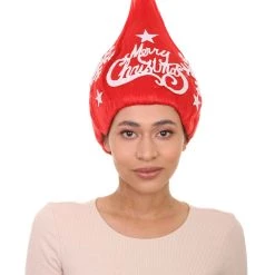 HPO Red Christmas Tree Unisex Wig | Merry Chrrismas Celebration Wig | Premium Breathable Capless Cap Women's