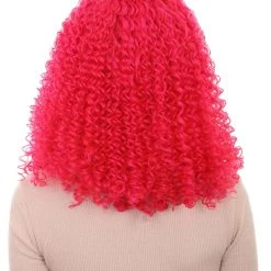 HPO Womens Animation Orange Curly Wig | Orange TV/Movie Wigs | Premium Breathable Capless Cap Women's