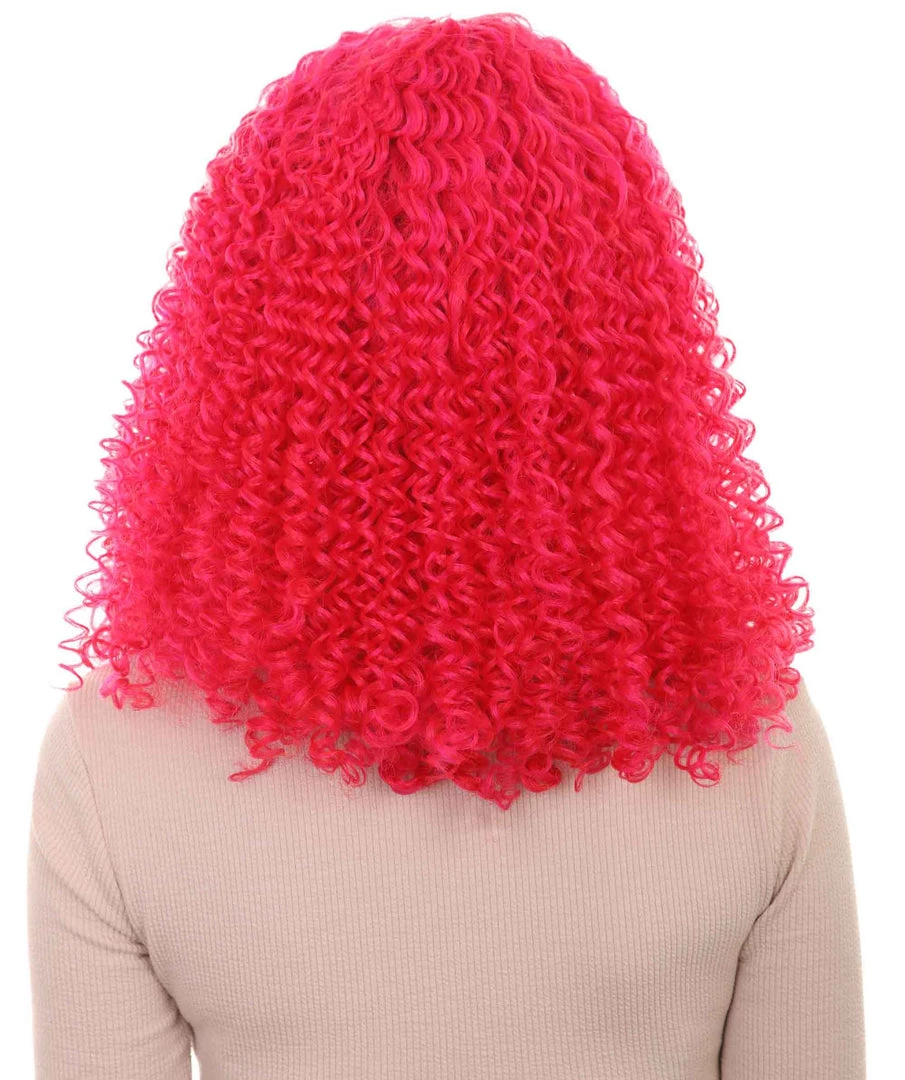 HPO Womens Animation Orange Curly Wig | Orange TV/Movie Wigs | Premium Breathable Capless Cap Women's
