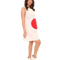 FLAGWIGS Adult Women's Japan FlagTrolls Sport Dress Costume | White Halloween Costume
