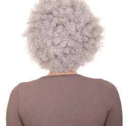HPO Grandma Grey Womens Wig | Super Size Jumbo Afro Fancy Halloween Wig | Premium Breathable Capless Cap Men's