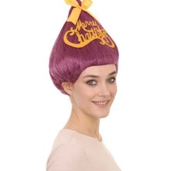 HPO Purple Christmas Tree Unisex Wig | Mary Christmas Wig | Premium Breathable Capless Cap Women's