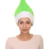 HPO Lime Green Elf Wig | Christmas Troll Wigs | Premium Breathable Capless Cap Women's
