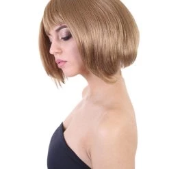 HPO Men's Celebrity Womens Casual Bob | Gold Bob Cosplay Halloween Wig | Premium Breathable Capless Cap