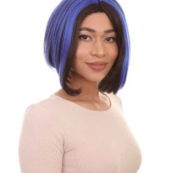 HPO Womens Monster Cosplay Wig | Purple & Black TV/Movie Wigs | Premium Breathable Capless Cap Women's