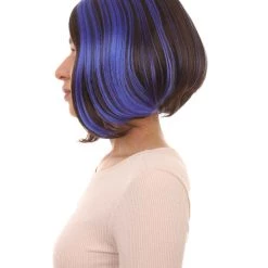 HPO Womens Monster Cosplay Wig | Purple & Black TV/Movie Wigs | Premium Breathable Capless Cap Women's