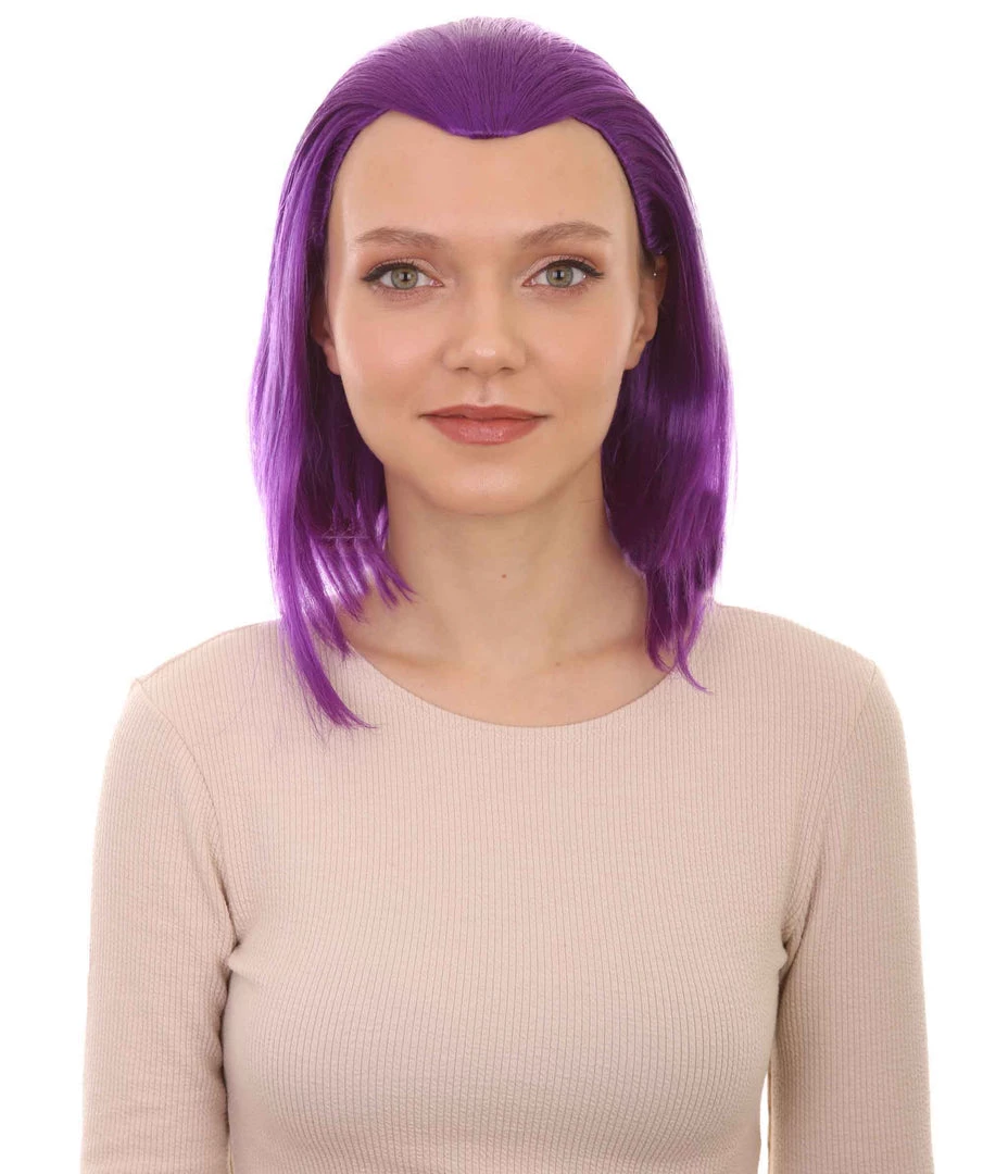 HPO Women's Womens Animation Wig | Purple TV/Movie Wigs | Premium Breathable Capless Cap