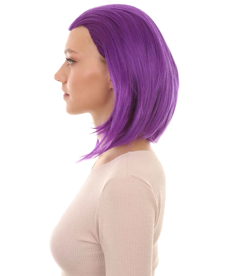 HPO Women's Womens Animation Wig | Purple TV/Movie Wigs | Premium Breathable Capless Cap