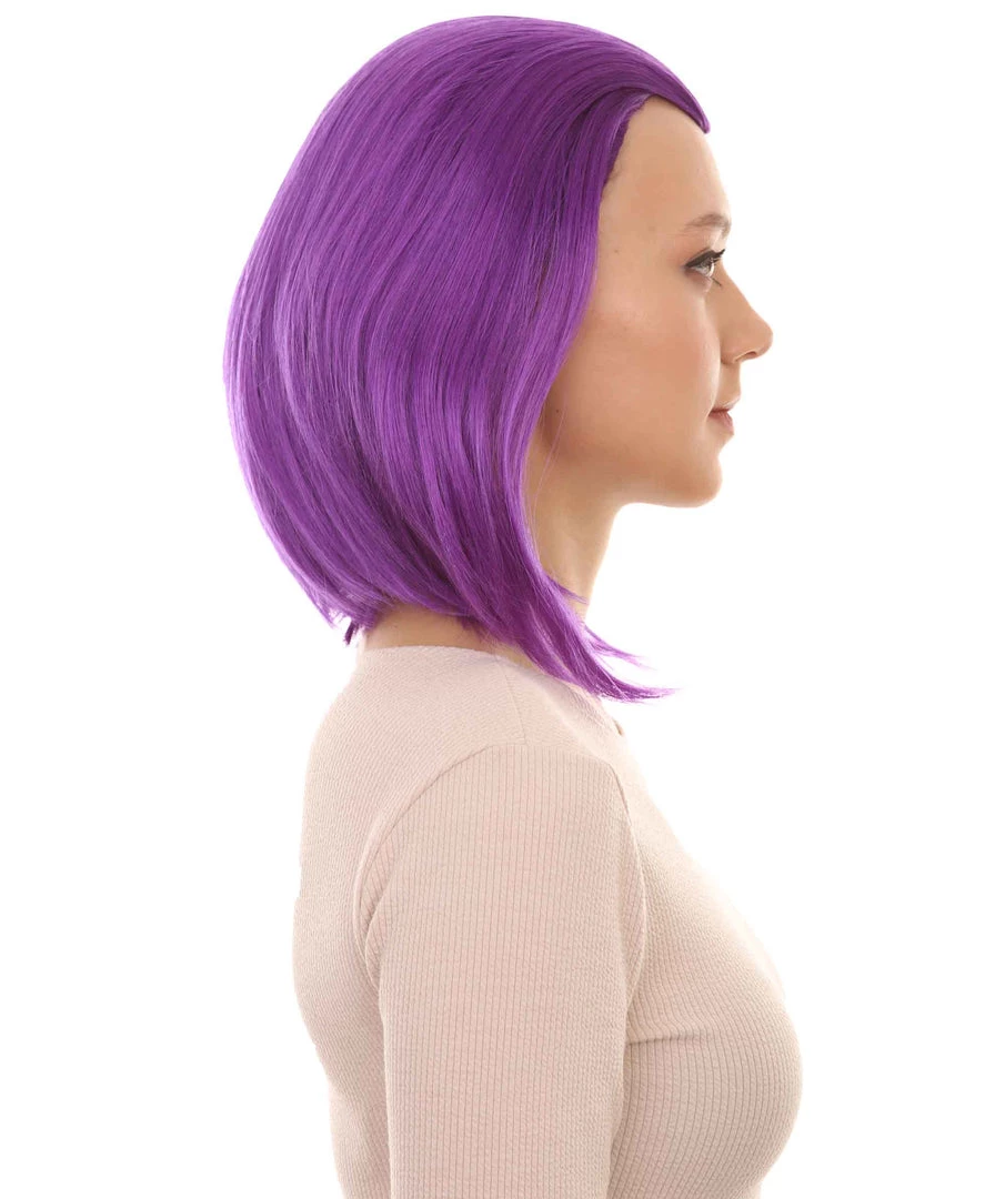 HPO Women's Womens Animation Wig | Purple TV/Movie Wigs | Premium Breathable Capless Cap
