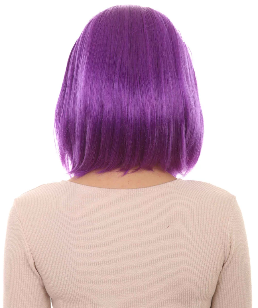 HPO Women's Womens Animation Wig | Purple TV/Movie Wigs | Premium Breathable Capless Cap