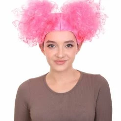 HPO Pink Harlequin Womens Wig | TV/Movie Party Ready Fancy Cosplay Halloween Wig | Premium Breathable Capless Cap Men's