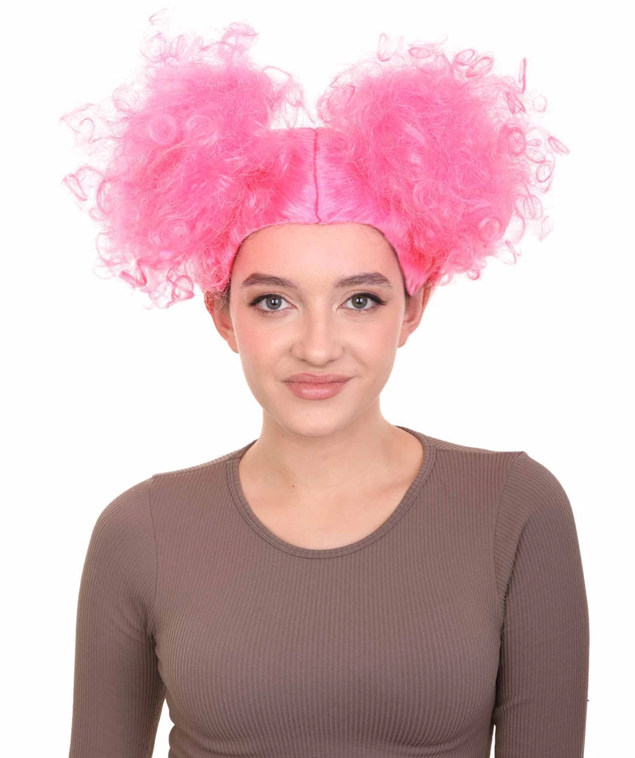 HPO Pink Harlequin Womens Wig | TV/Movie Party Ready Fancy Cosplay Halloween Wig | Premium Breathable Capless Cap Men's