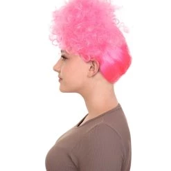 HPO Pink Harlequin Womens Wig | TV/Movie Party Ready Fancy Cosplay Halloween Wig | Premium Breathable Capless Cap Men's