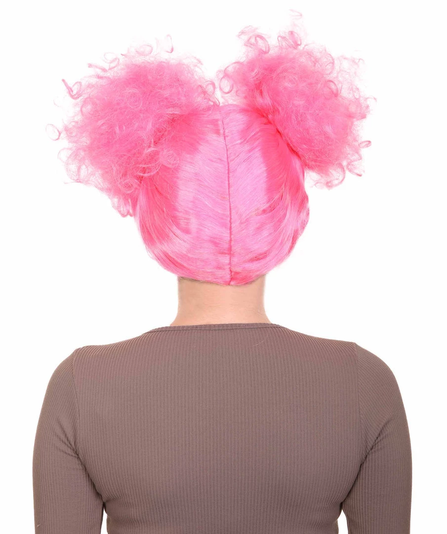 HPO Pink Harlequin Womens Wig | TV/Movie Party Ready Fancy Cosplay Halloween Wig | Premium Breathable Capless Cap Men's