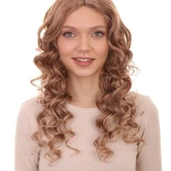 HPO Womens Long Curly Mix-color Blonde Wig | Dramatical Natural Looking Fancy Wig | Premium Breathable Capless Cap