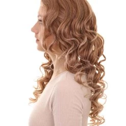 HPO Womens Long Curly Mix-color Blonde Wig | Dramatical Natural Looking Fancy Wig | Premium Breathable Capless Cap