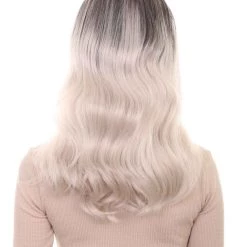 HPO Womens Film Wig | Black & Grey TV/Movie Wigs | Premium Breathable Capless Cap Women's