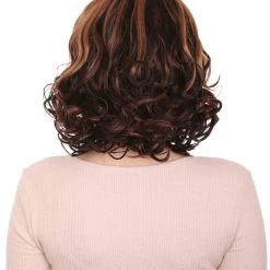 HPO Short Curly Wave Brown Womens Wig | Natural Looking Wig | Premium Breathable Capless Cap Women's