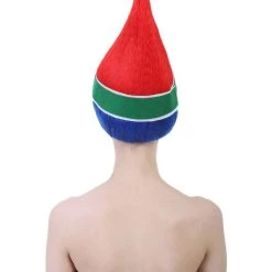 FLAGWIGS Women's South Africa Flag Troll Wig | National Pride Multicolor Sport Wig | Premium Breathable Capless Cap