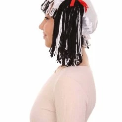 HPO Women's Womens Rag Doll Girl Wig | Black And White Storybook & Fairytale Wigs