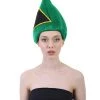 FLAGWIGS South Africa Flag Troll Wig | National Pride Green Sport Wig | Premium Breathable Capless Cap