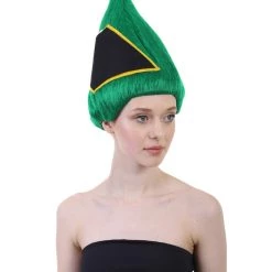 FLAGWIGS South Africa Flag Troll Wig | National Pride Green Sport Wig | Premium Breathable Capless Cap