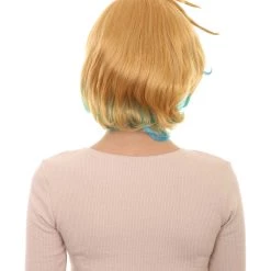 HPO Gaming Womens Wig | Yellow And Blue Anime Cosplay Wigs | Premium Breathable Capless Cap