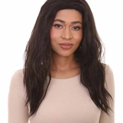 HPO Women's Fighting Character Wig | Black Wigs | Premium Breathable Capless Cap