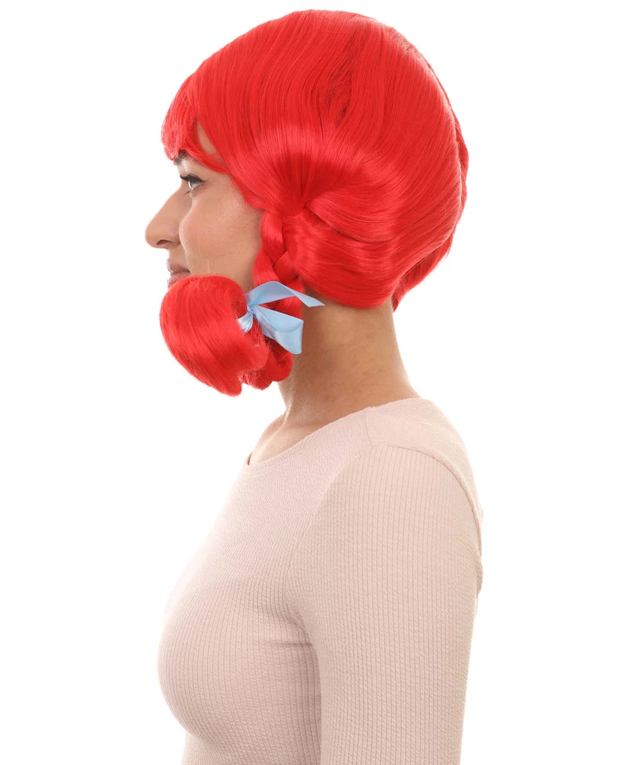 HPO Funny Braids Red Womens Wig | Character Cosplay Halloween Wig Women's