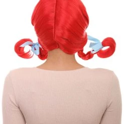 HPO Funny Braids Red Womens Wig | Character Cosplay Halloween Wig Women's