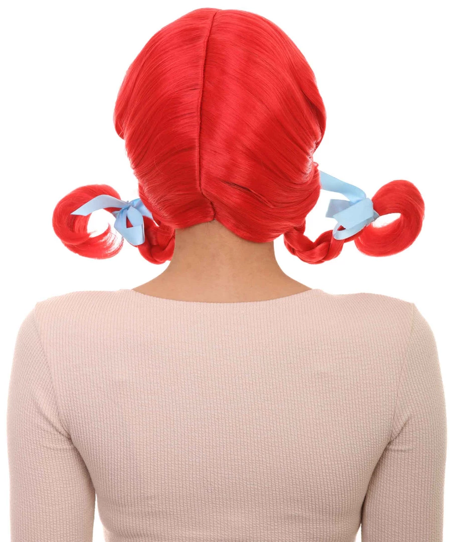 HPO Funny Braids Red Womens Wig | Character Cosplay Halloween Wig Women's