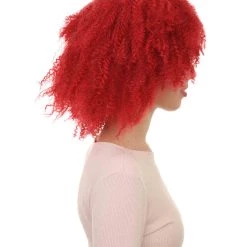 HPO Women's Womens 80's Disco Diva Party Wig | Red Rock / Disco Wigs | Premium Breathable Capless Cap