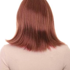 HPO Womens Two-tone Wig | Brown & Pink Party Wigs | Premium Breathable Capless Cap