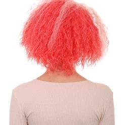 HPO Womens Pink White Ombre Doll Curly Wig | Ombre Fashion Wigs | Premium Breathable Capless Cap