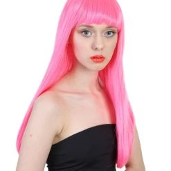 HPO Women's Long Length Party Girl Wig - Multiple Colors Synthetic Fiber Hair