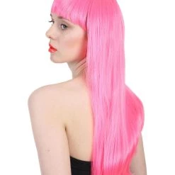 HPO Women's Long Length Party Girl Wig - Multiple Colors Synthetic Fiber Hair